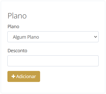 Informe o Desconto por algum plano